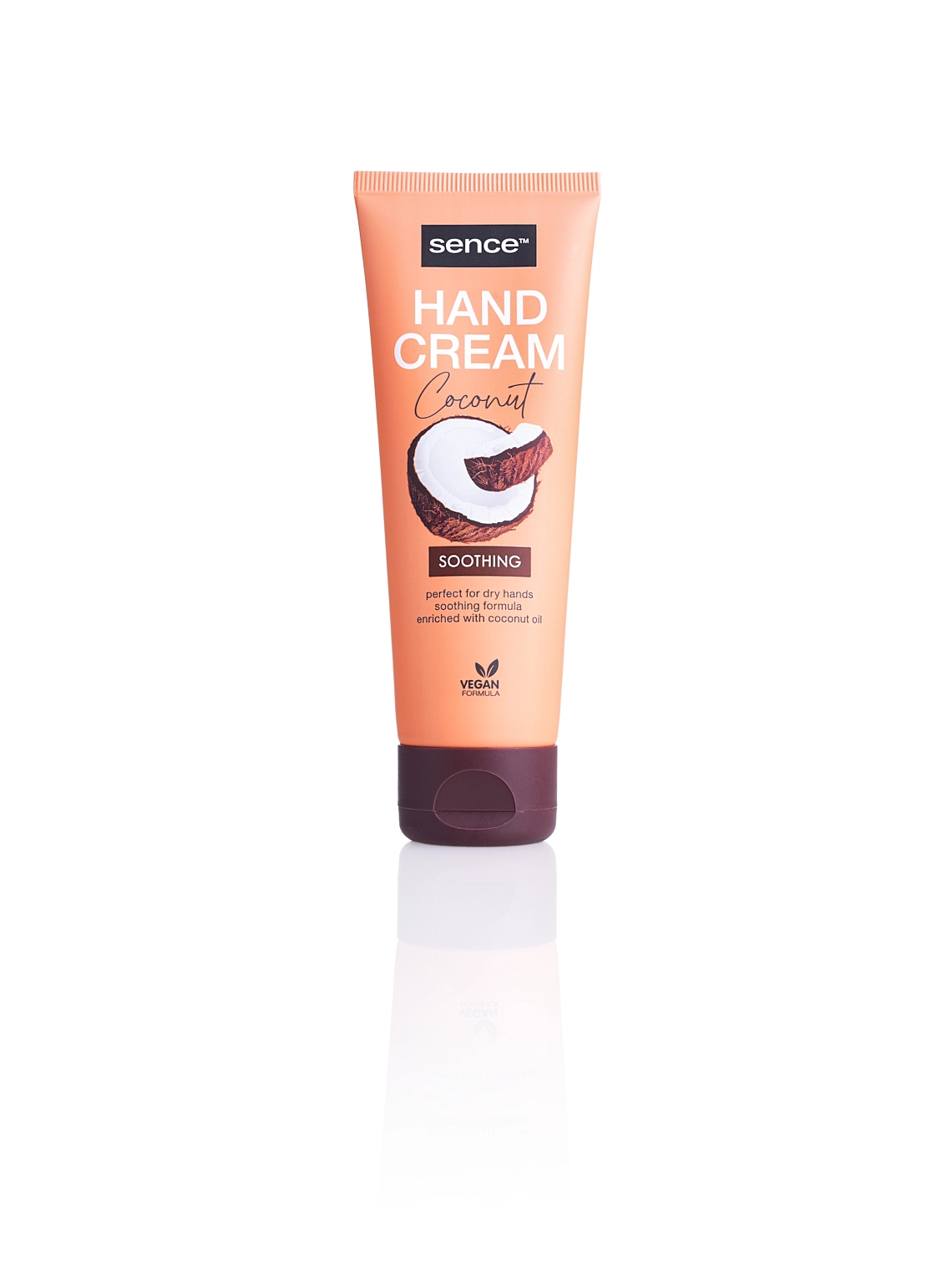 Photographie packshot d'une crème mains apaisante noix de coco sur fond blanc- Photographe packshot cosmétiques - photographe e-commerce - photographe produits cosmétiques - Aurore Aivrest