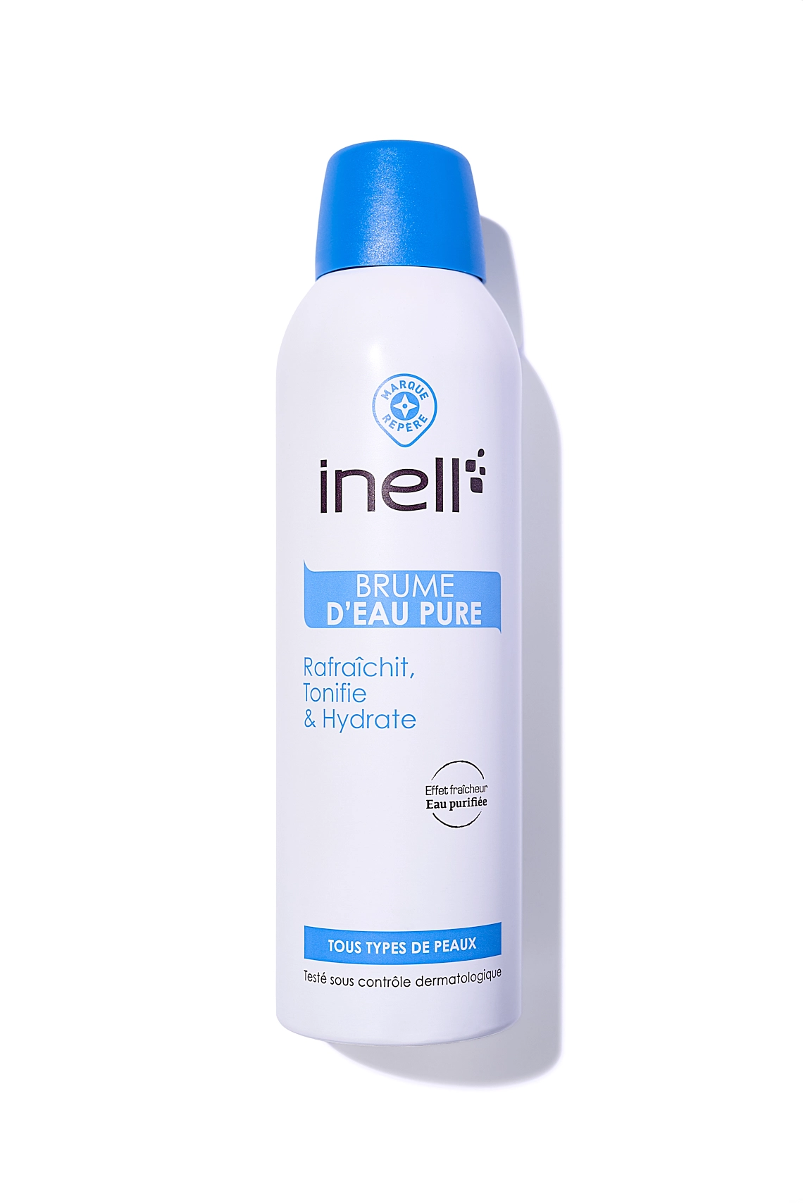 Photographie packshot d'une brume d'eau pure sur un fond blanc - Photographe packshot cosmétiques - photographe e-commerce - photographe produits cosmétiques - Aurore Aivrest