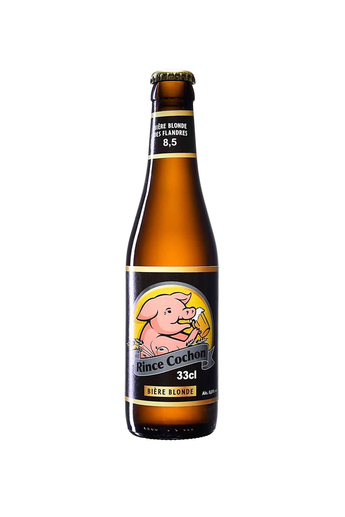 Photographie packshot d'une bouteille de bière sur fond blanc - Photographe bouteille - Photographe bière - photographe packshot boissons - Aurore Aivrest