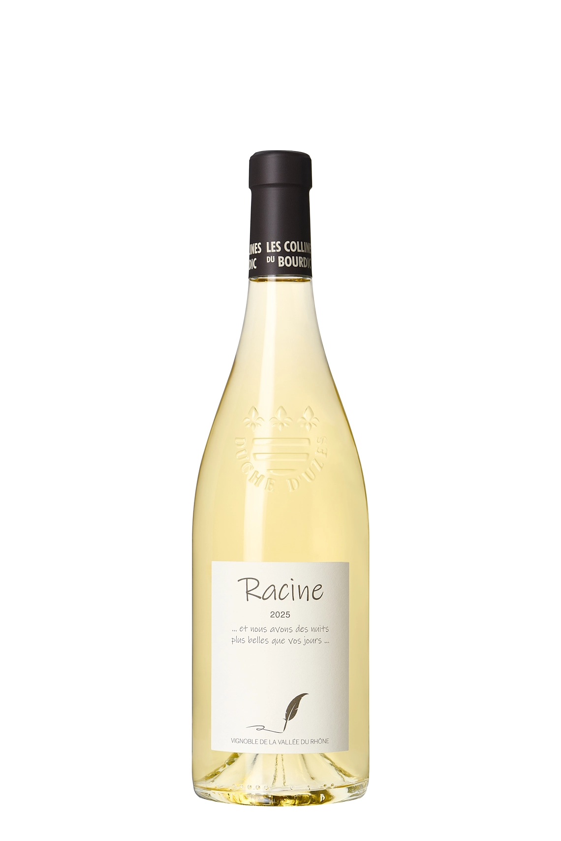 Photographie packshot d'une bouteille de vin blanc sur fond blanc - Photographe bouteille - Photographe bouteille vin - photographe packshot boissons - Aurore Aivrest
